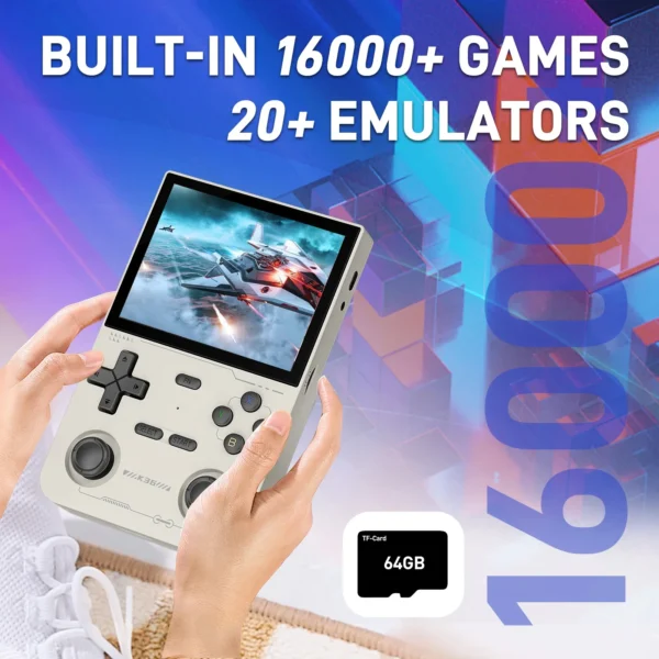S12dfb80097f24707a60a52d10e37494c1.webp Retro Handheld Game Console k36 3 5 Inch IPS Screen 64GB Portable Gaming Device with Built in Games