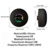 Mini Bluetooth Speaker — LED Light, Suction Cup