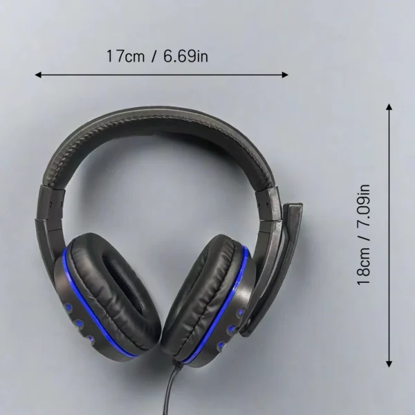 Wired Headphones with Mic — PS4/PS5/Xbox Compatible