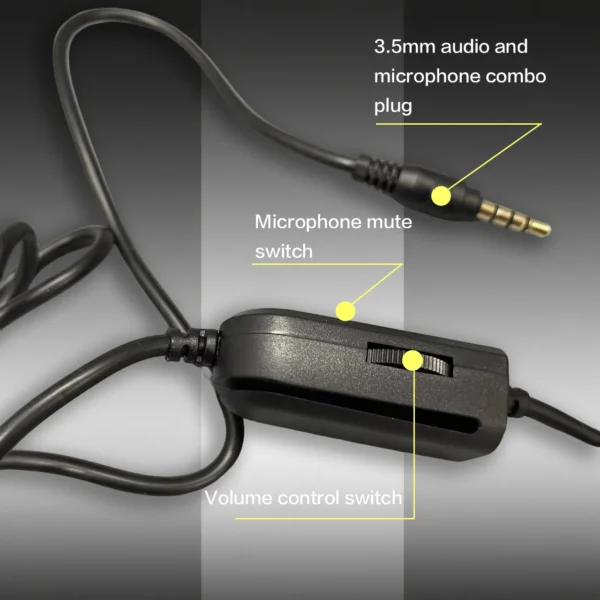 Wired Headphones with Mic — PS4/PS5/Xbox Compatible