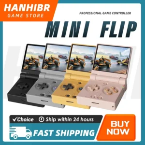 MIYOO MINI FLIP Handheld Game Console 2.8'' IPS Screen Linux System Video Game Consoles Free Case Gamer Dual analog sticks Gift