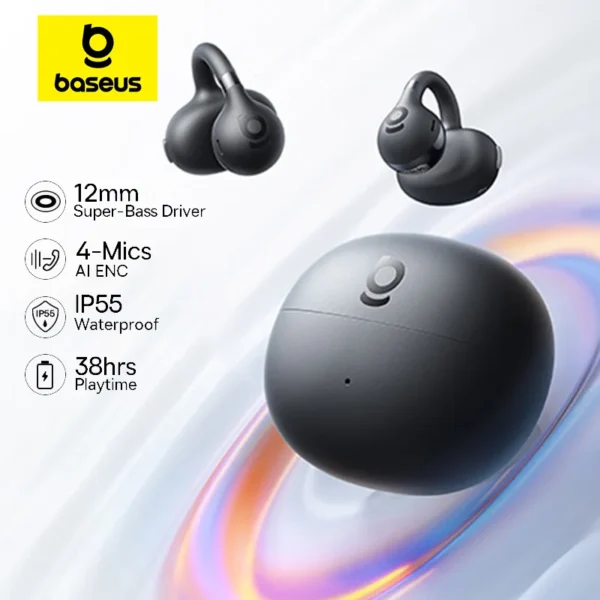 Baseus EarClip Open-Ear Earbuds — Bluetooth