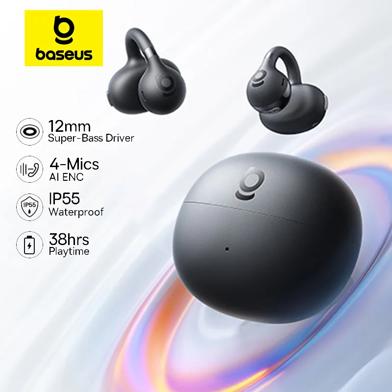 Baseus EarClip Open-Ear Earbuds — Bluetooth
