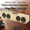 S6613f9fb686c4772b306c527417ad2258.webp Bluetooth Speaker — Wooden, Alarm Clock Display