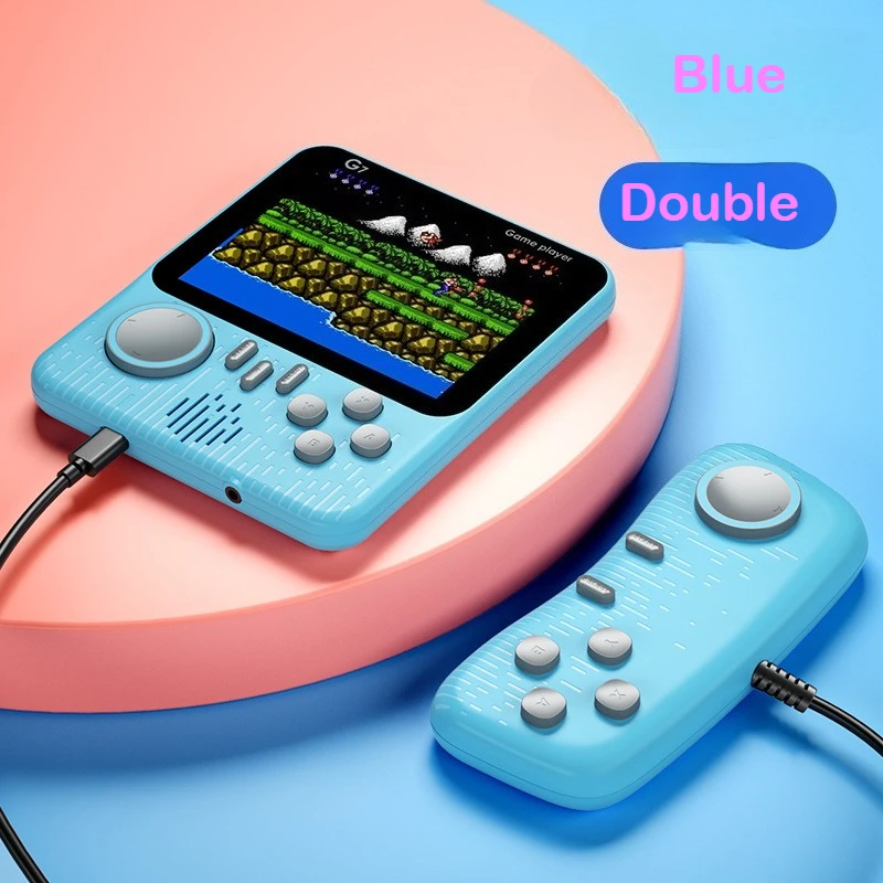 G7 Retro Handheld Game Console, 3.5-Inch LCD, Built-In 666 Games,Portable Gaming Console, USB Charging Cable, AV Output Cable - Image 12