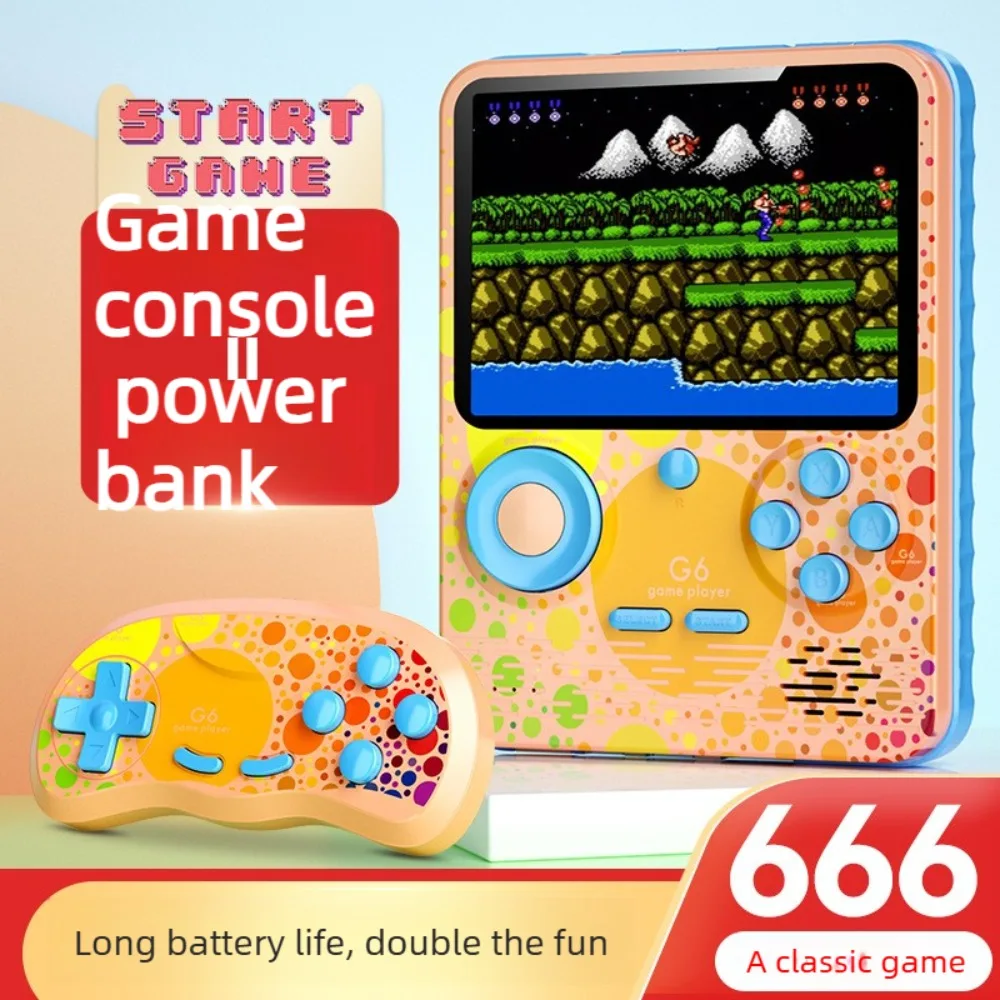 G7 Retro Handheld Game Console, 3.5-Inch LCD, Built-In 666 Games,Portable Gaming Console, USB Charging Cable, AV Output Cable - Image 3