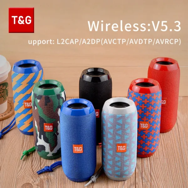 T&G TG117 Bluetooth Speaker — TWS Pairing, Waterproof