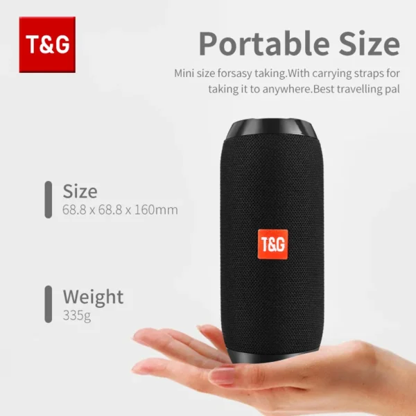 T&G TG117 Bluetooth Speaker — TWS Pairing, Waterproof