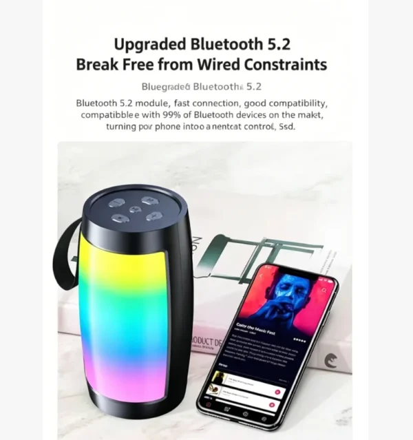 Sdafd11c83663499a8e7e48fb9159cc766.webp Bluetooth Speaker — Powerful Bass, Subwoofer
