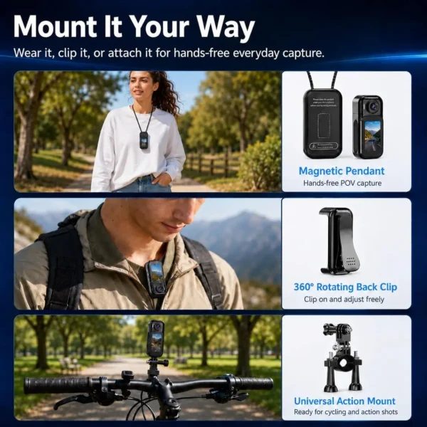 Se6ad9fb9aeb04bf4b5ef29290d6a08880.webp X50 Pro Action Camera — 1080P Pocket Mini
