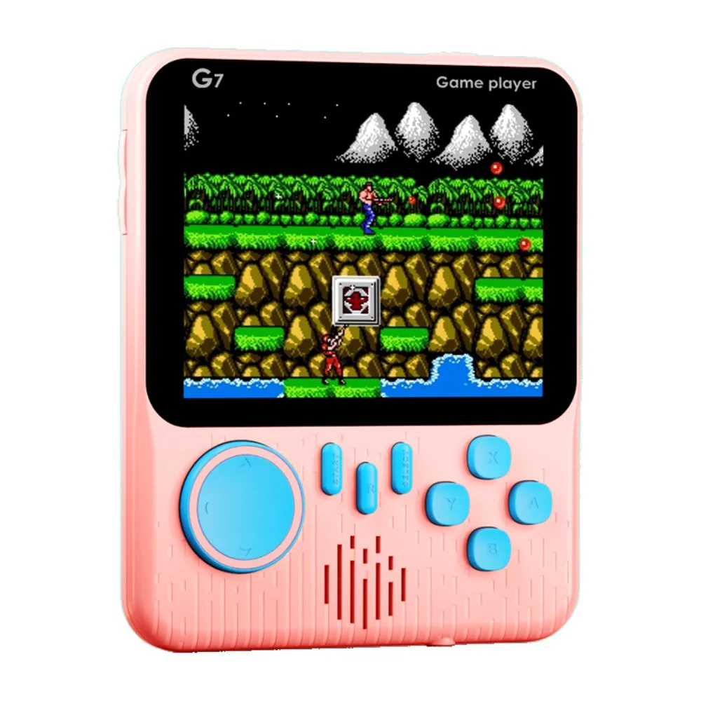 G7 Retro Handheld Game Console, 3.5-Inch LCD, Built-In 666 Games,Portable Gaming Console, USB Charging Cable, AV Output Cable - Image 6