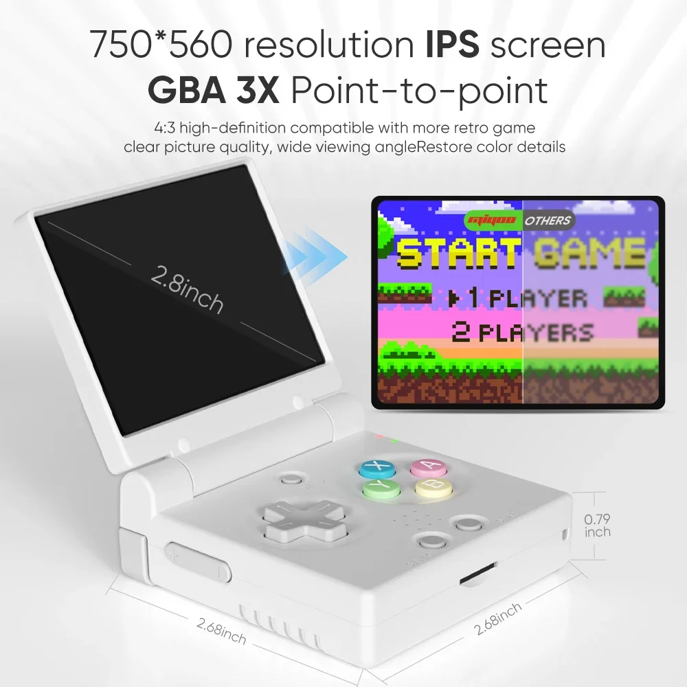 MIYOO MINI FLIP Handheld Game Console 2.8'' IPS Screen Linux System Video Game Consoles Free Case Gamer Dual analog sticks Gift - Image 2